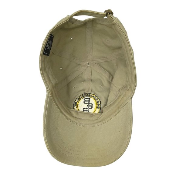 B & B Concrete Logo Patch Khaki Adjustable Tuck Strap Cap Trucker Baseball Hat - Picture 5 of 13